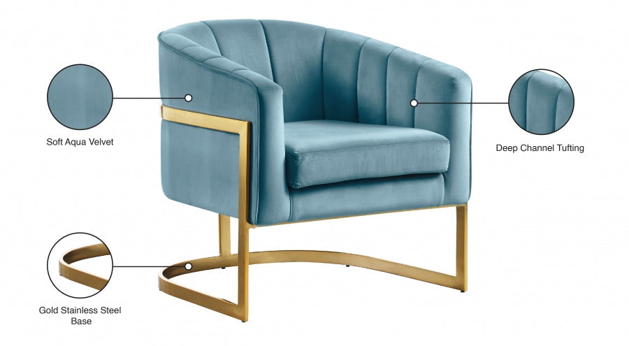 Carter Velvet Upholstered Accent Chair