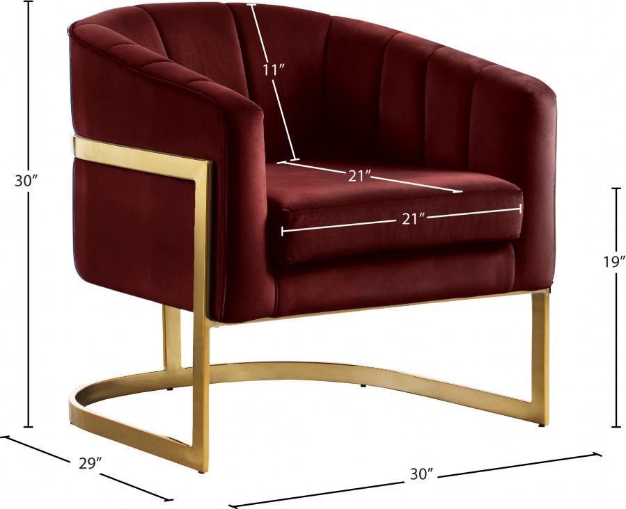 Carter Velvet Upholstered Accent Chair