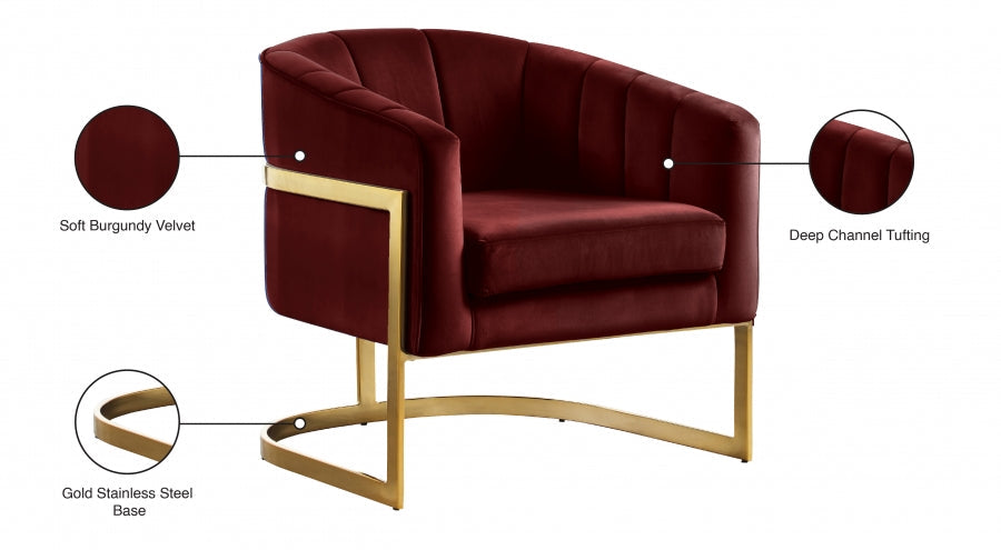 Carter Velvet Upholstered Accent Chair