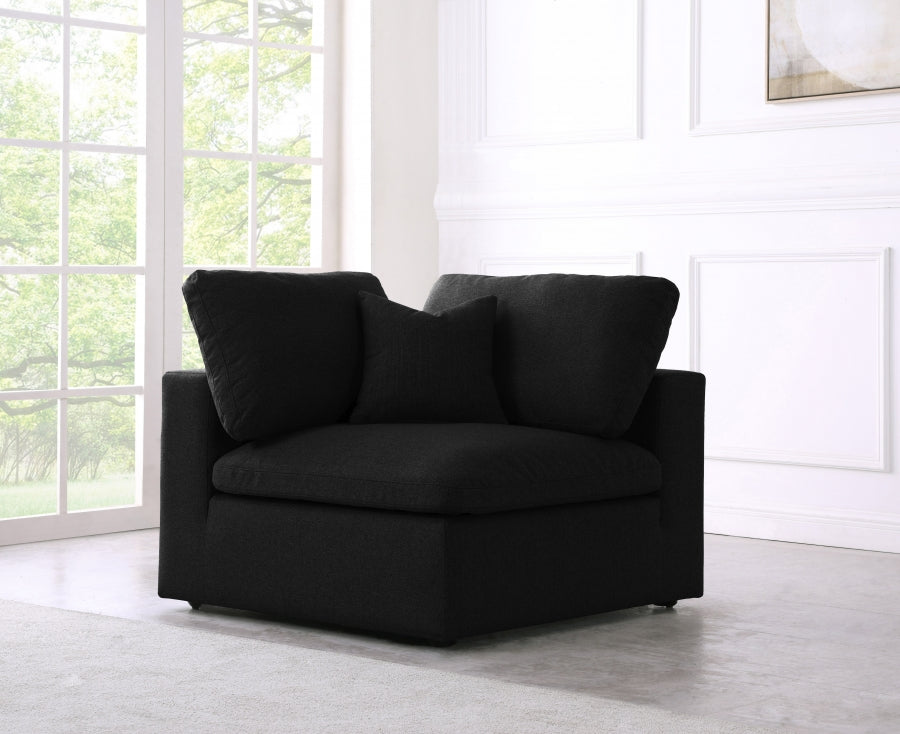 Serene Linen Textured Fabric Upholstered Deluxe Comfort Modular Corner Chair