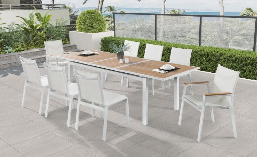 Nizuc 77" Aluminum Outdoor Patio Extendable Dining Table