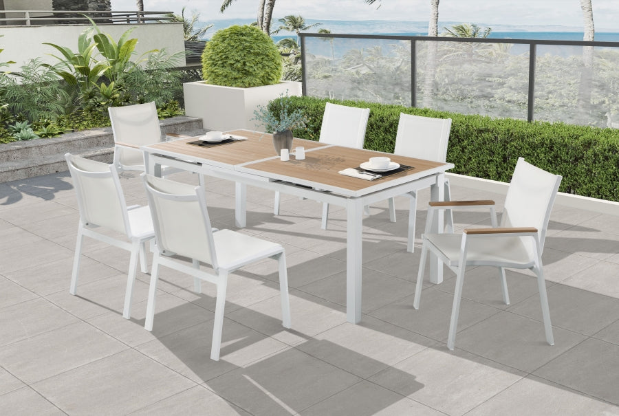 Nizuc 77" Aluminum Outdoor Patio Extendable Dining Table
