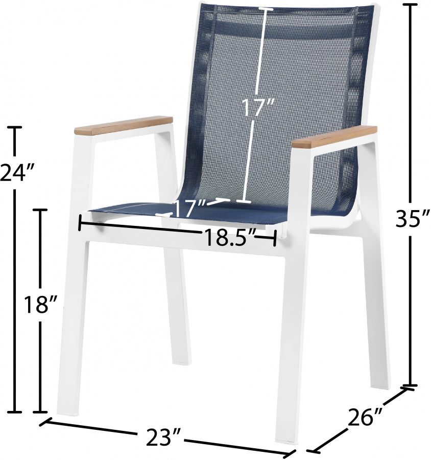 Nizuc Mesh Water Resistant Fabric Outdoor Patio Dining Arm Chair