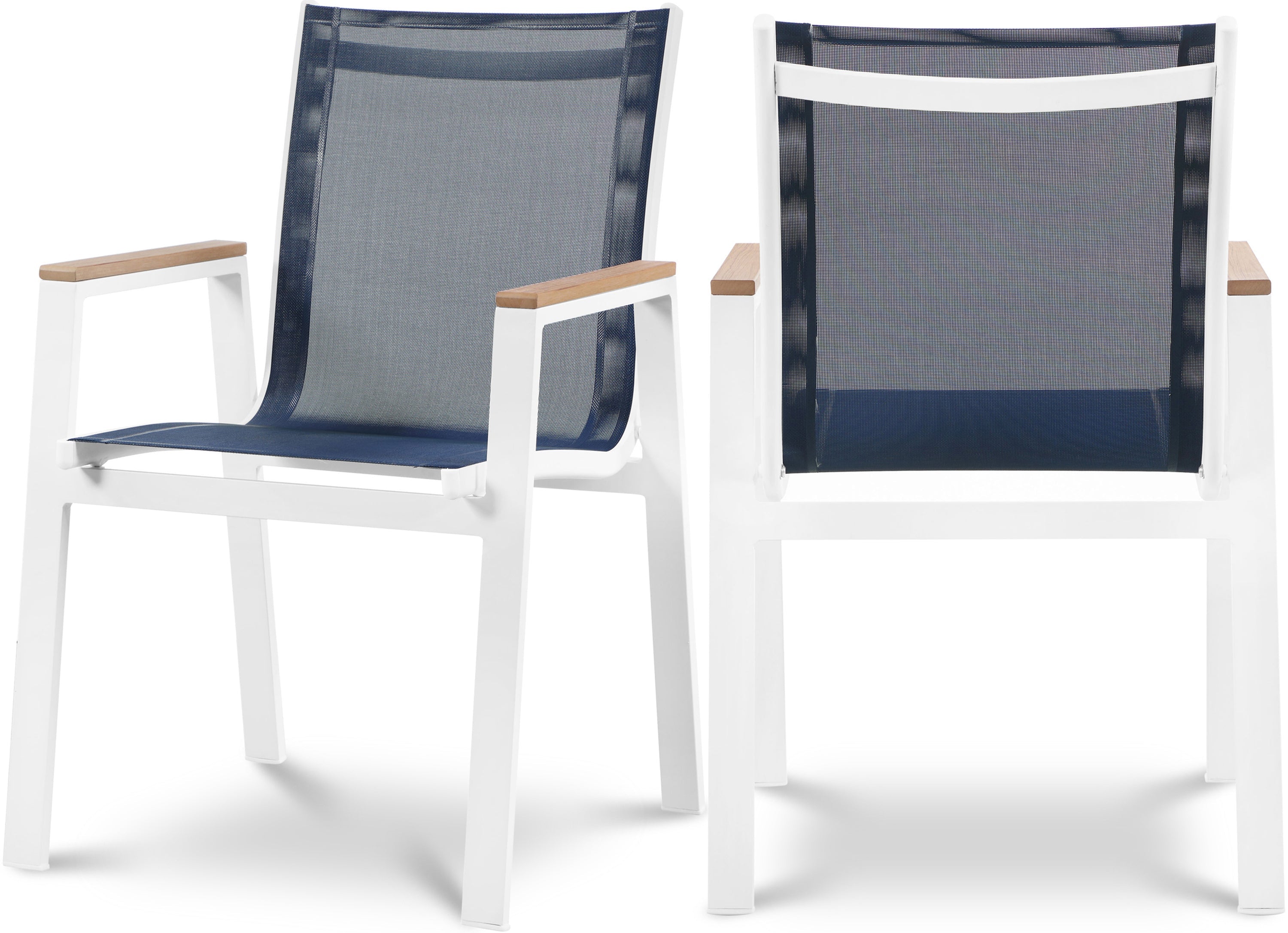 Nizuc Mesh Water Resistant Fabric Outdoor Patio Dining Arm Chair
