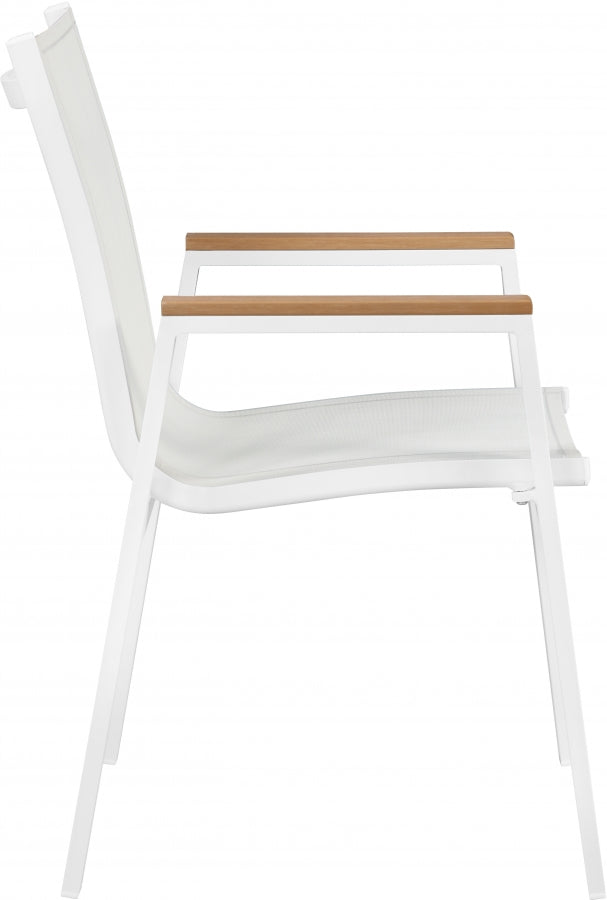 Nizuc Mesh Water Resistant Fabric Outdoor Patio Dining Arm Chair