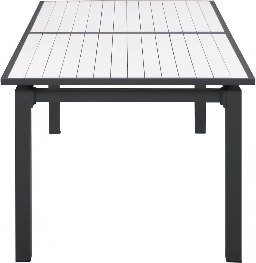 Nizuc 77" Aluminum Outdoor Patio Extendable Dining Table