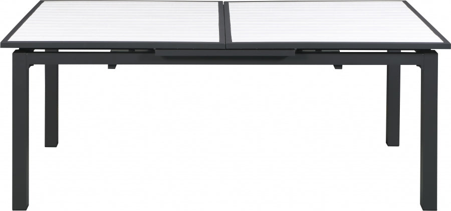 Nizuc 77" Aluminum Outdoor Patio Extendable Dining Table