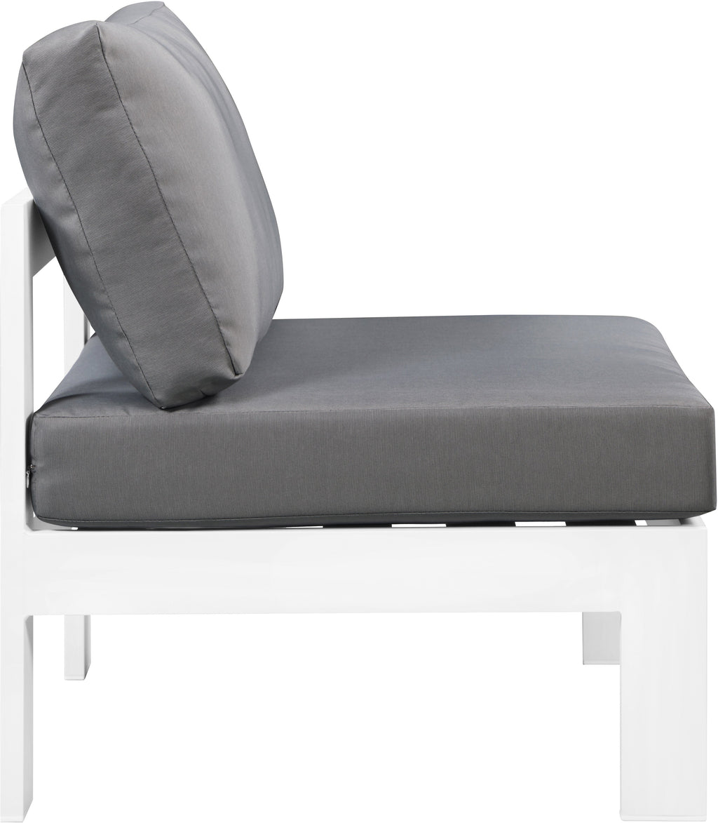 Nizuc Water Resistant Fabric Upholstered Outdoor Patio Modular Armless Chair