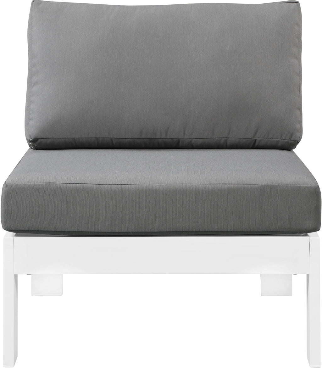 Nizuc Water Resistant Fabric Upholstered Outdoor Patio Modular Armless Chair