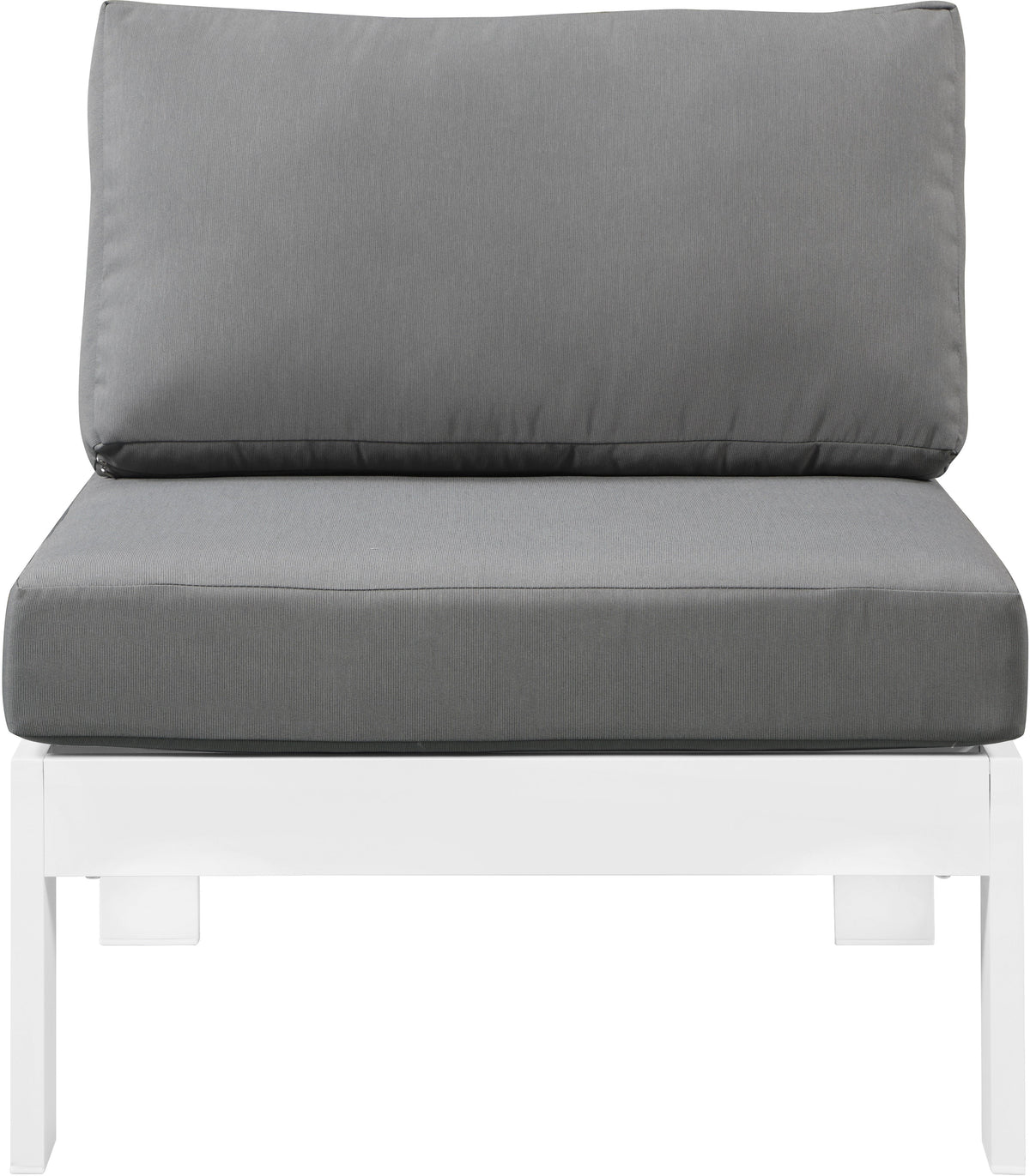 Nizuc Water Resistant Fabric Upholstered Outdoor Patio Modular Armless Chair