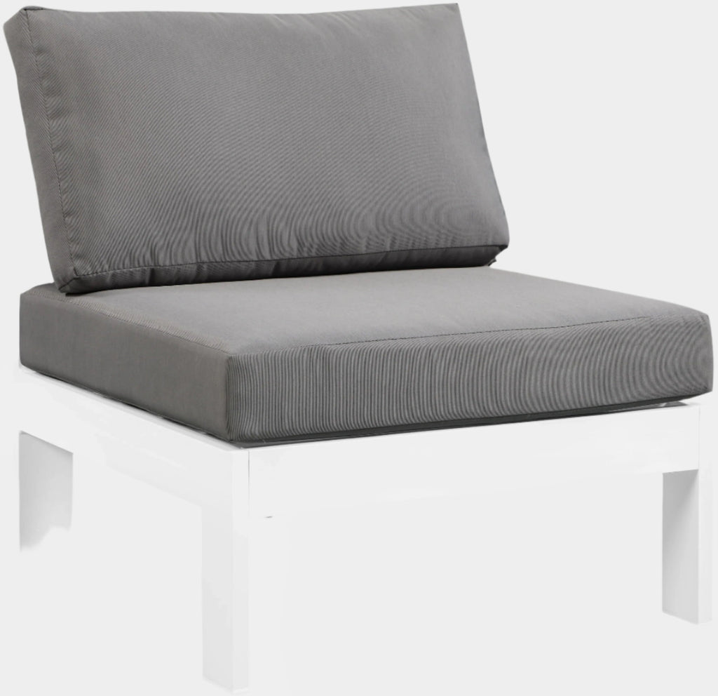 Nizuc Water Resistant Fabric Upholstered Outdoor Patio Modular Armless Chair