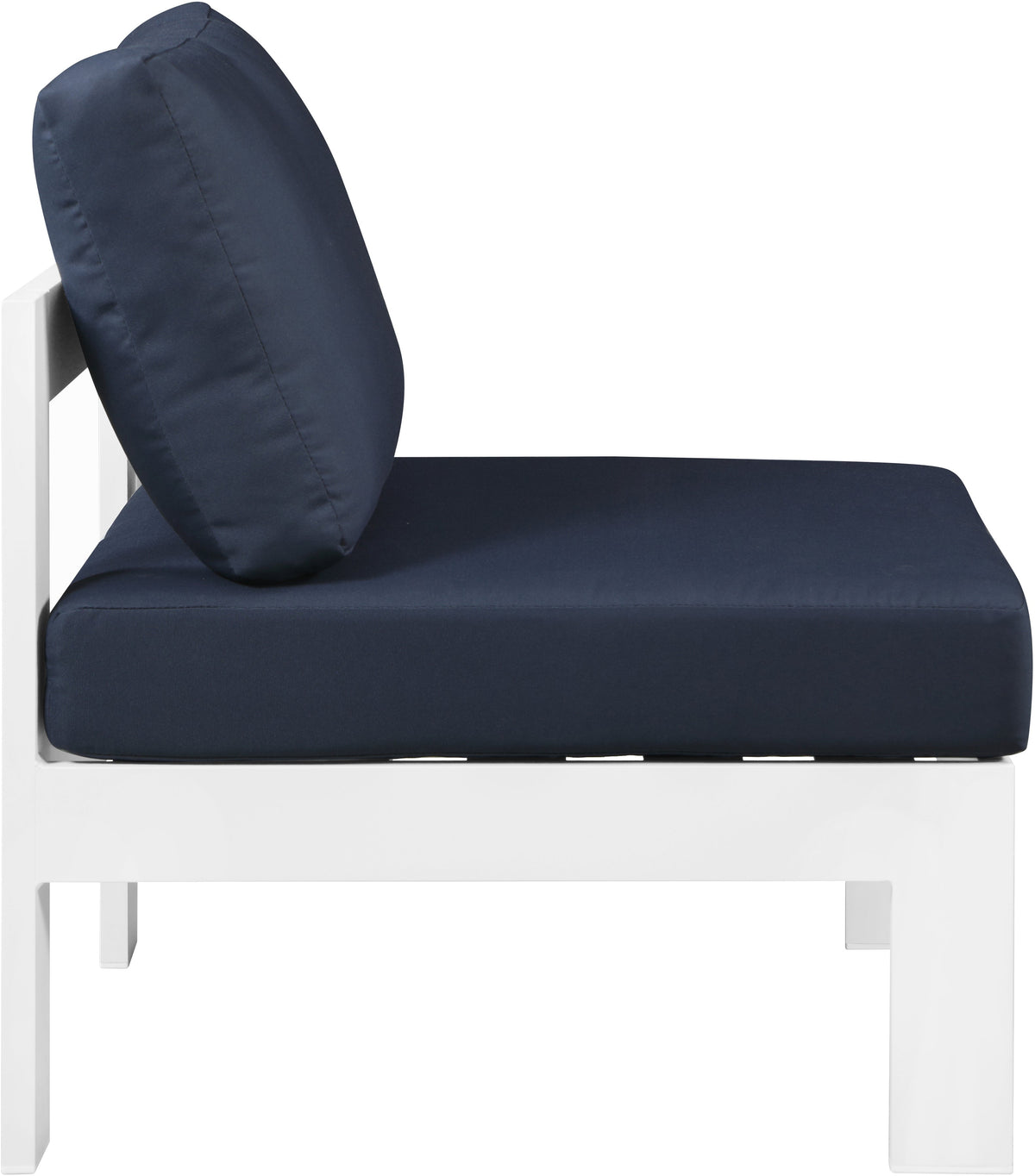 Nizuc Water Resistant Fabric Upholstered Outdoor Patio Modular Armless Chair