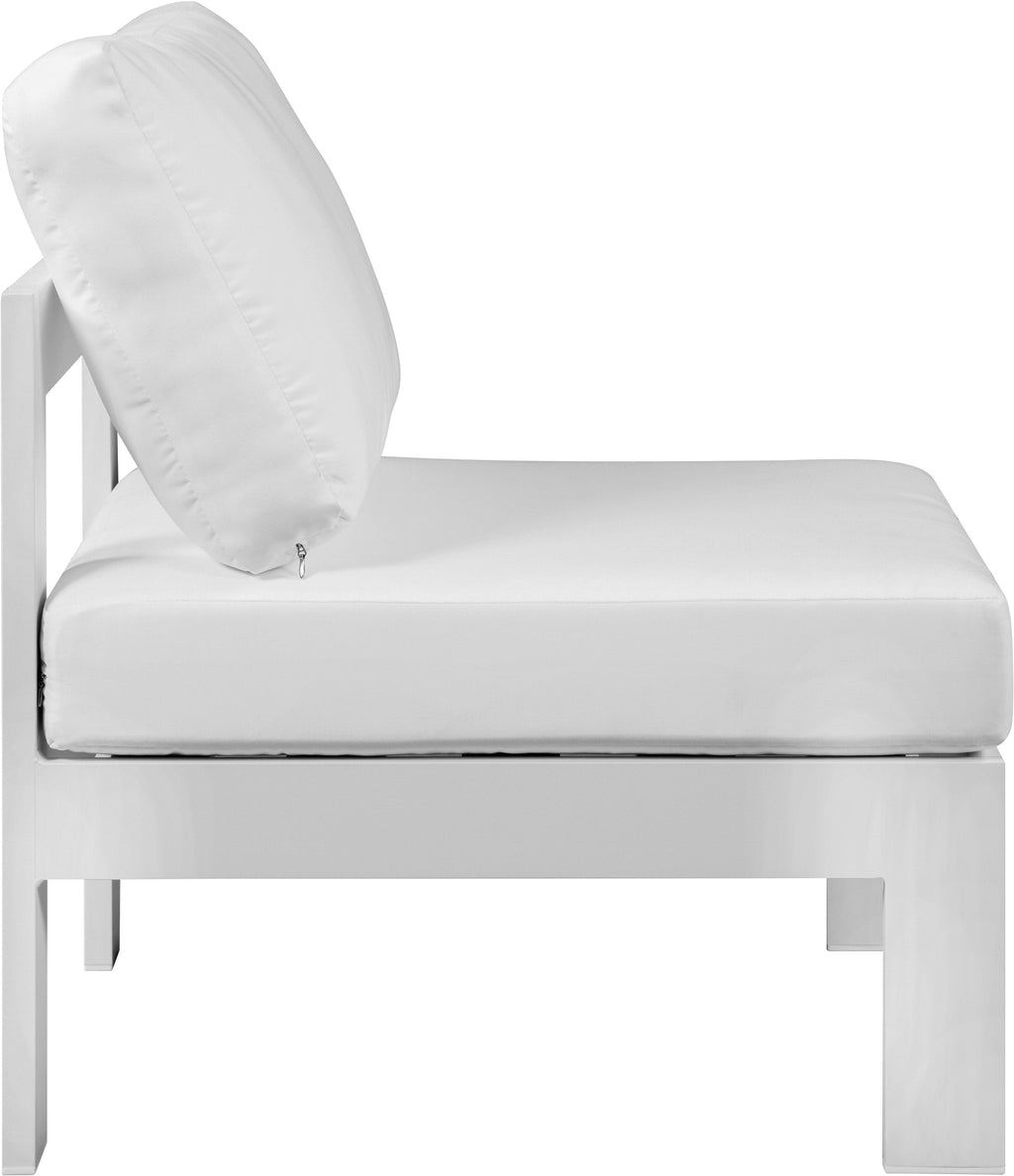 Nizuc Water Resistant Fabric Upholstered Outdoor Patio Modular Armless Chair