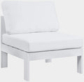 Nizuc Water Resistant Fabric Upholstered Outdoor Patio Modular Armless Chair
