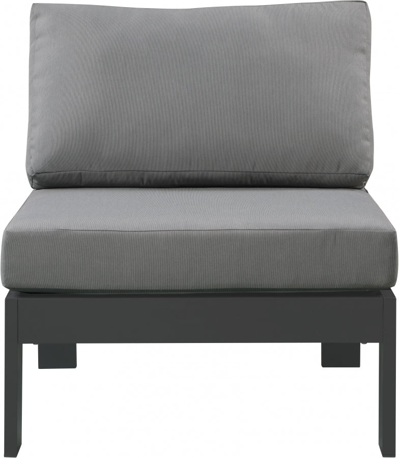 Nizuc Water Resistant Fabric Upholstered Outdoor Patio Modular Armless Chair