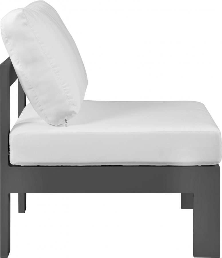 Nizuc Water Resistant Fabric Upholstered Outdoor Patio Modular Armless Chair