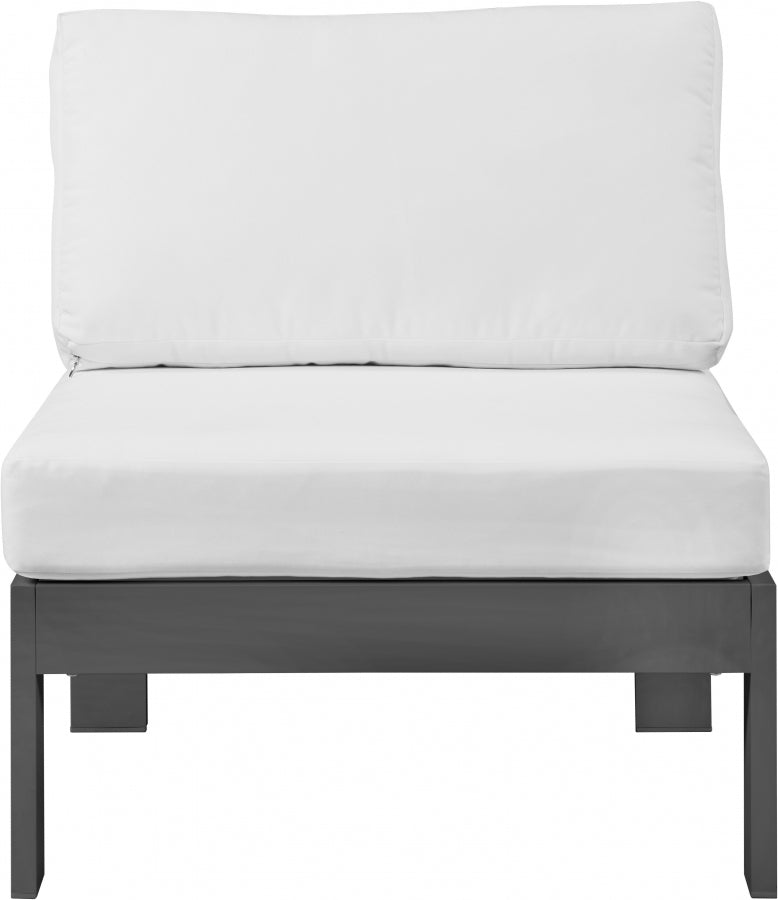 Nizuc Water Resistant Fabric Upholstered Outdoor Patio Modular Armless Chair