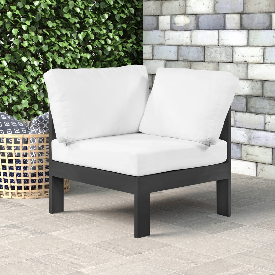 Nizuc Water Resistant Fabric Upholstered Outdoor Patio Modular Corner Chair