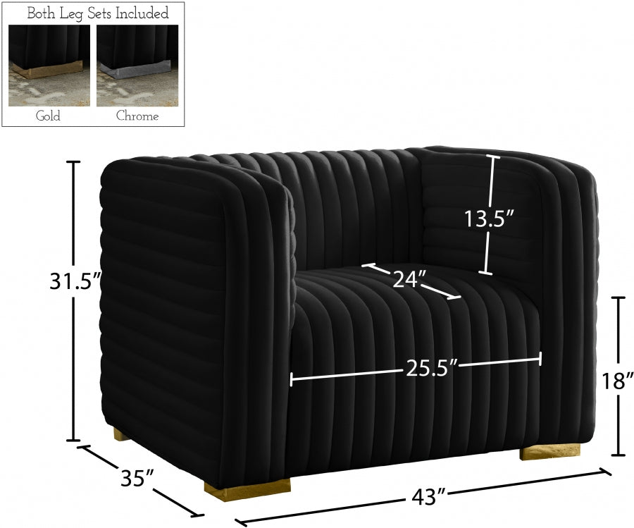 Ravish Velvet Upholstered Chair