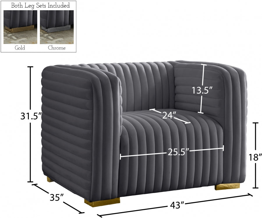 Ravish Velvet Upholstered Chair