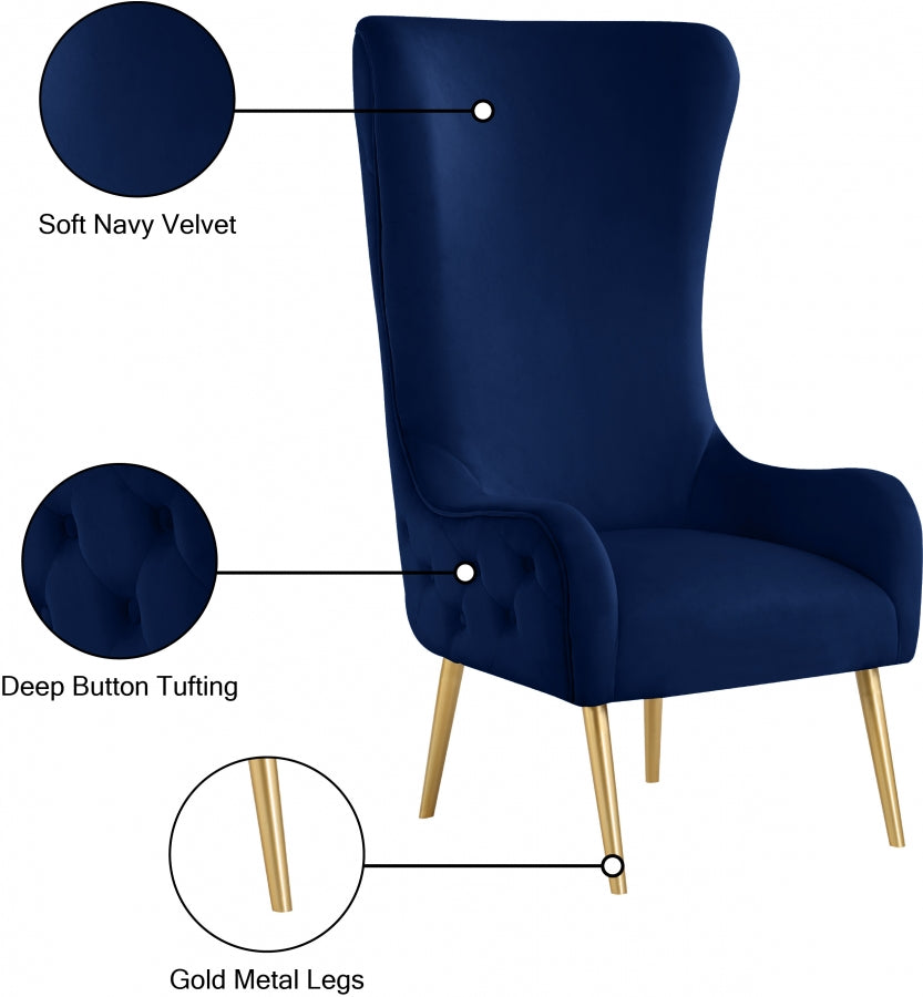 Alexander Velvet Upholstered Accent Chair
