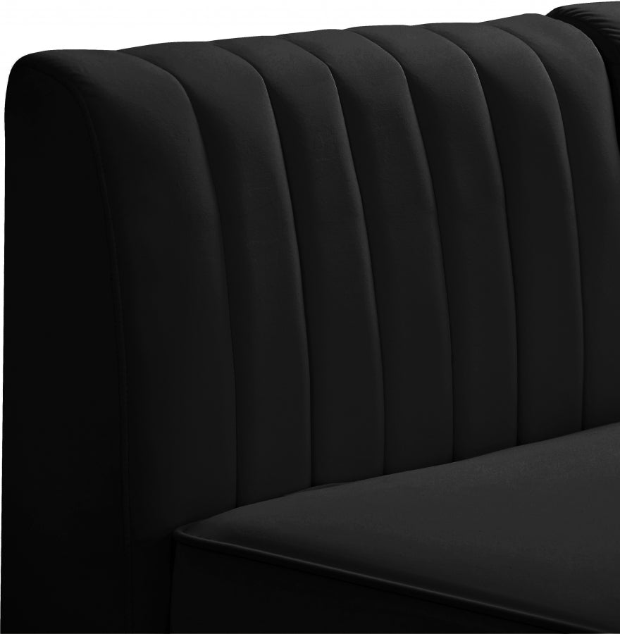 Alina Velvet Upholstered Modular Armless Chair
