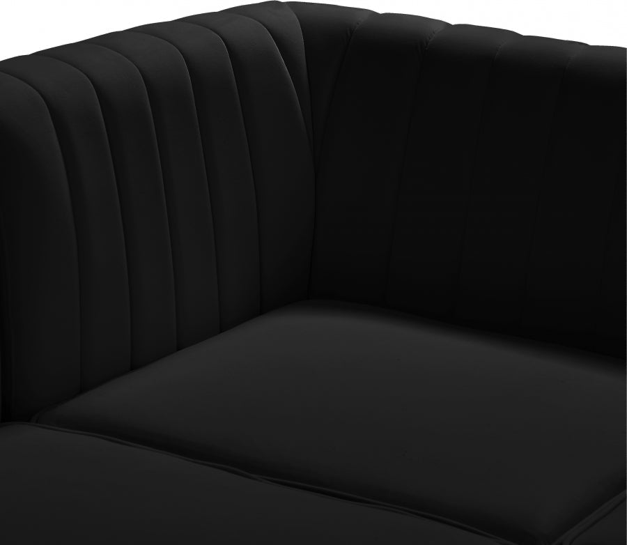 Alina Velvet Upholstered Modular Corner Chair