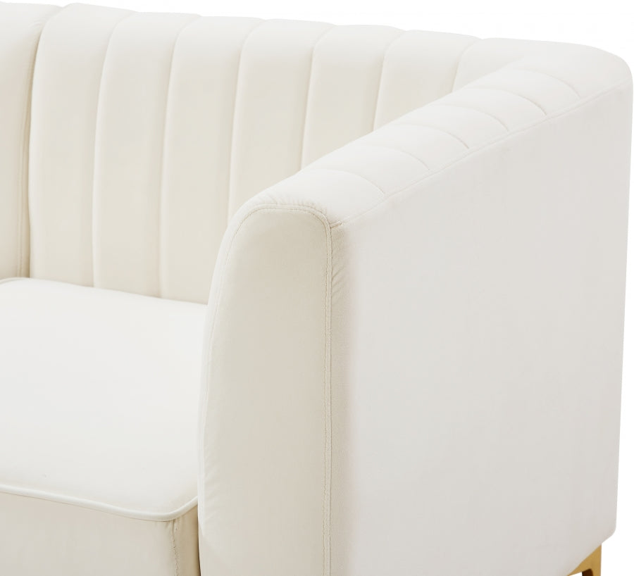 Alina Velvet Upholstered Modular Armless Chair