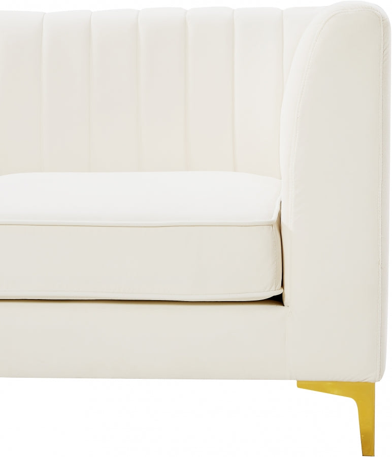 Alina Velvet Upholstered Modular Corner Chair