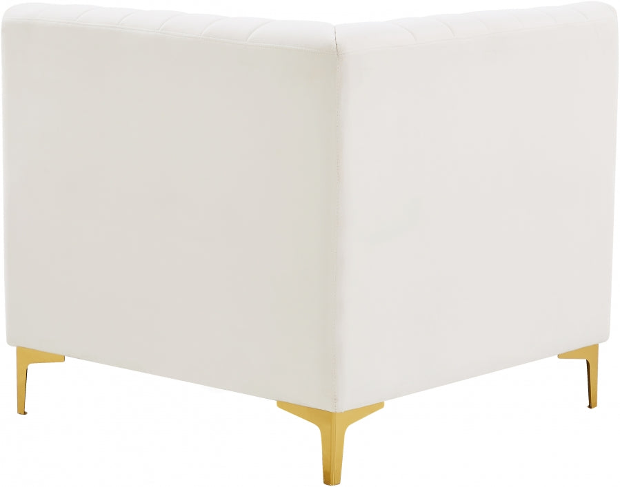 Alina Velvet Upholstered Modular Corner Chair