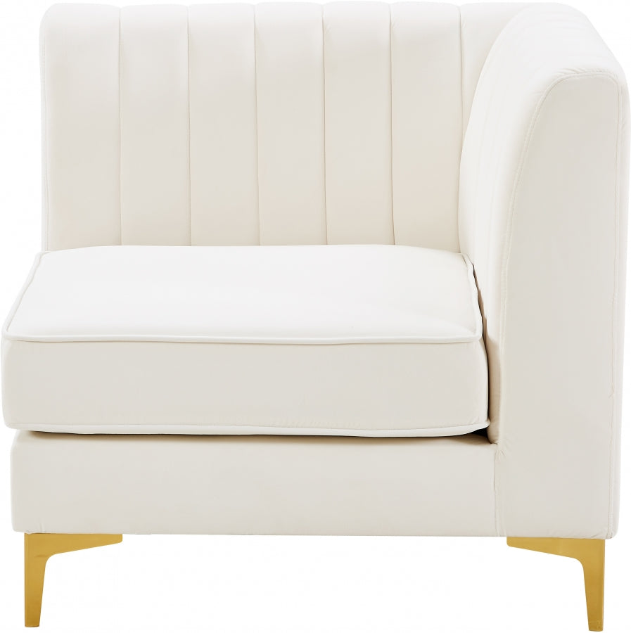 Alina Velvet Upholstered Modular Corner Chair