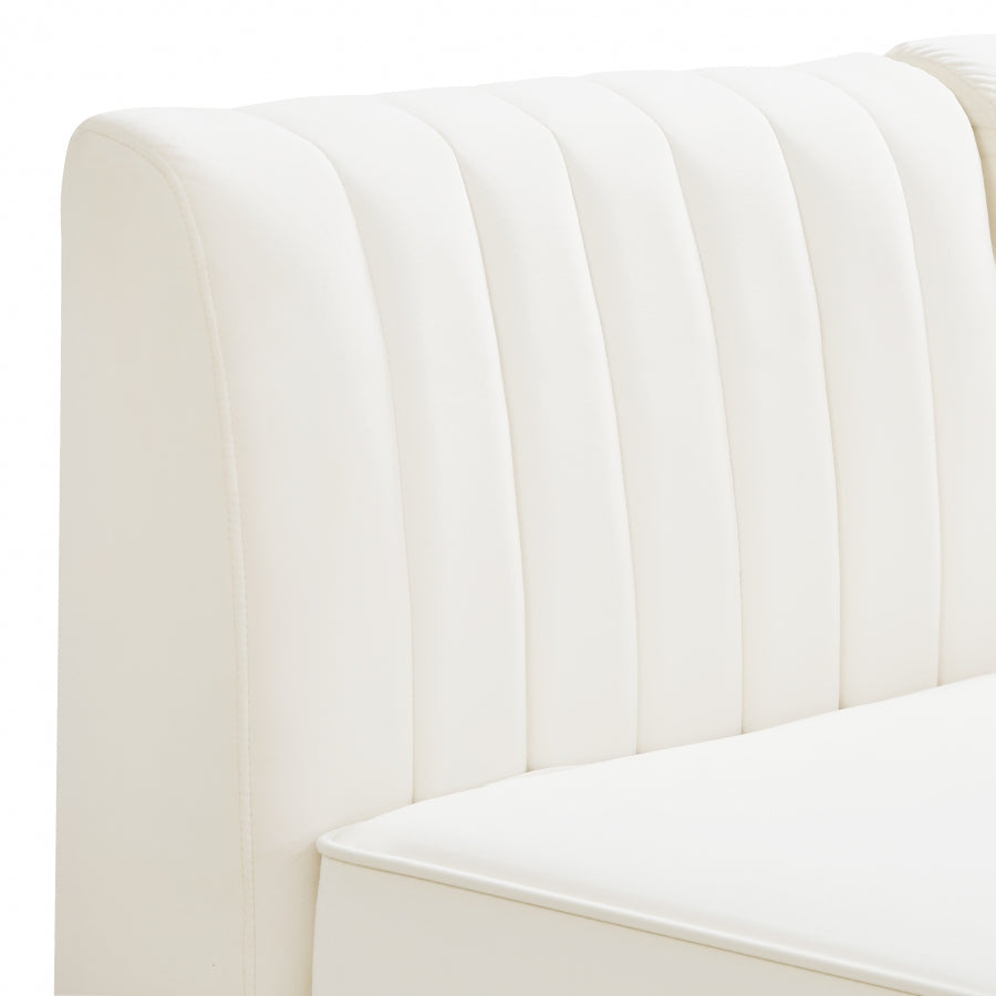 Alina Velvet Upholstered Modular Corner Chair