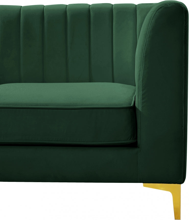 Alina Velvet Upholstered Modular Armless Chair