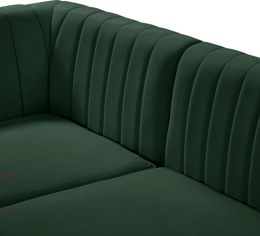 Alina Velvet Upholstered Modular Armless Chair