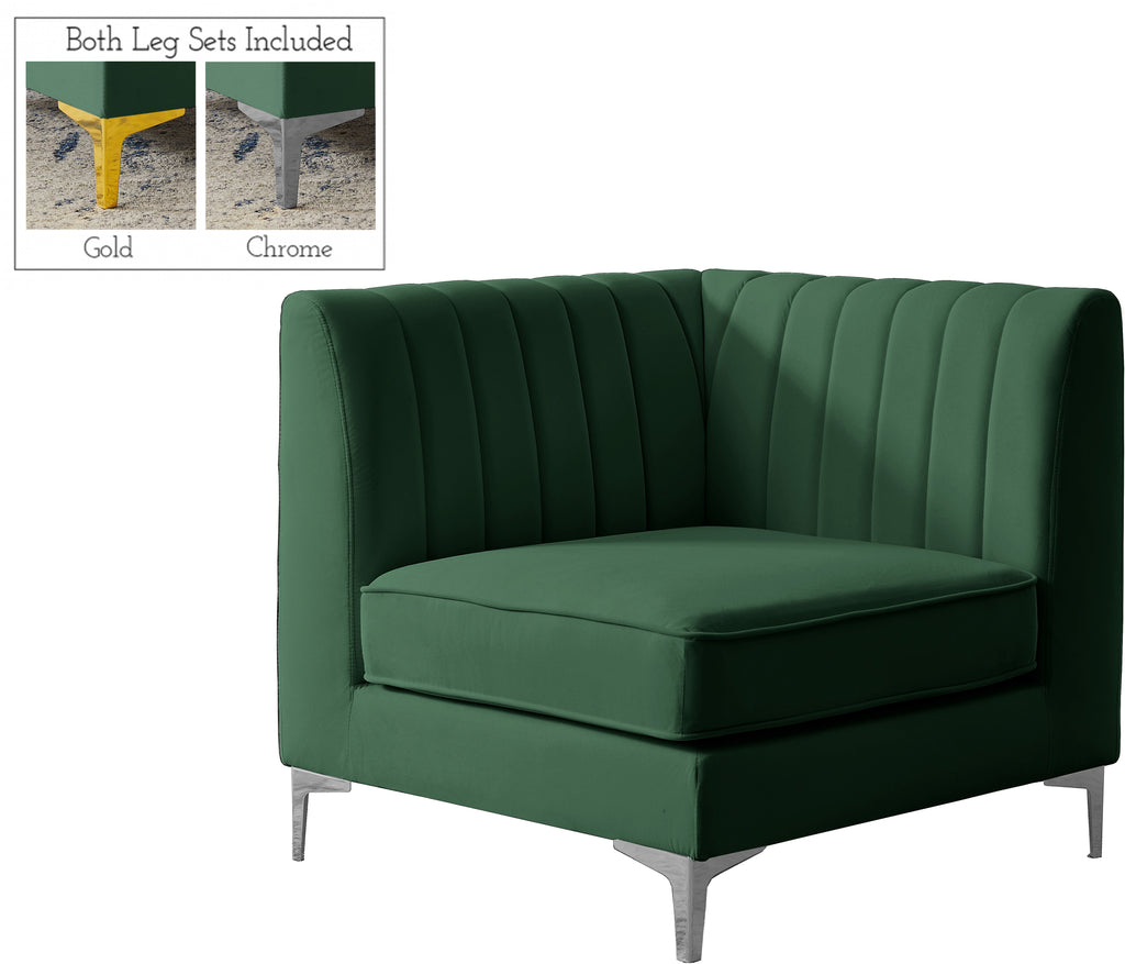 Alina Velvet Upholstered Modular Corner Chair