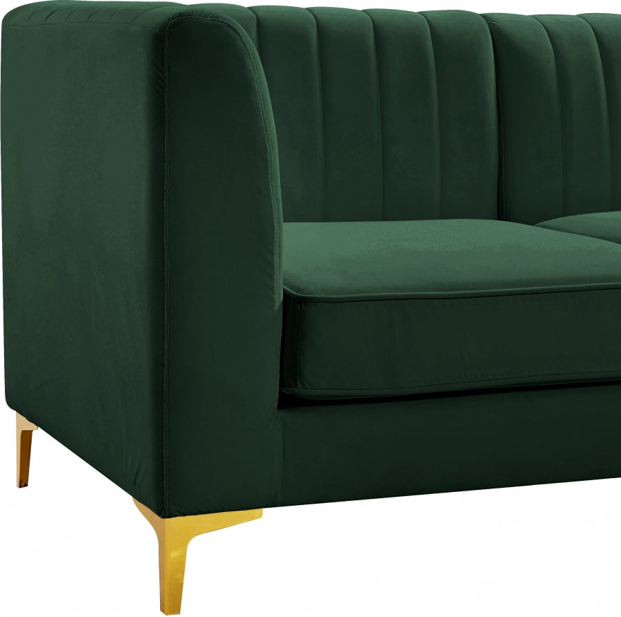 Alina Velvet Upholstered Modular Corner Chair