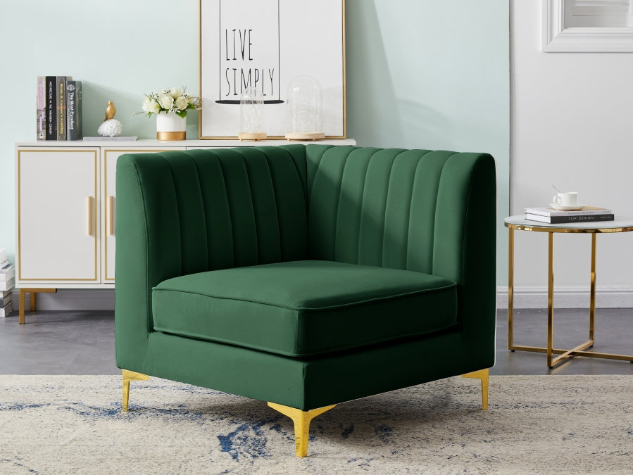 Alina Velvet Upholstered Modular Corner Chair