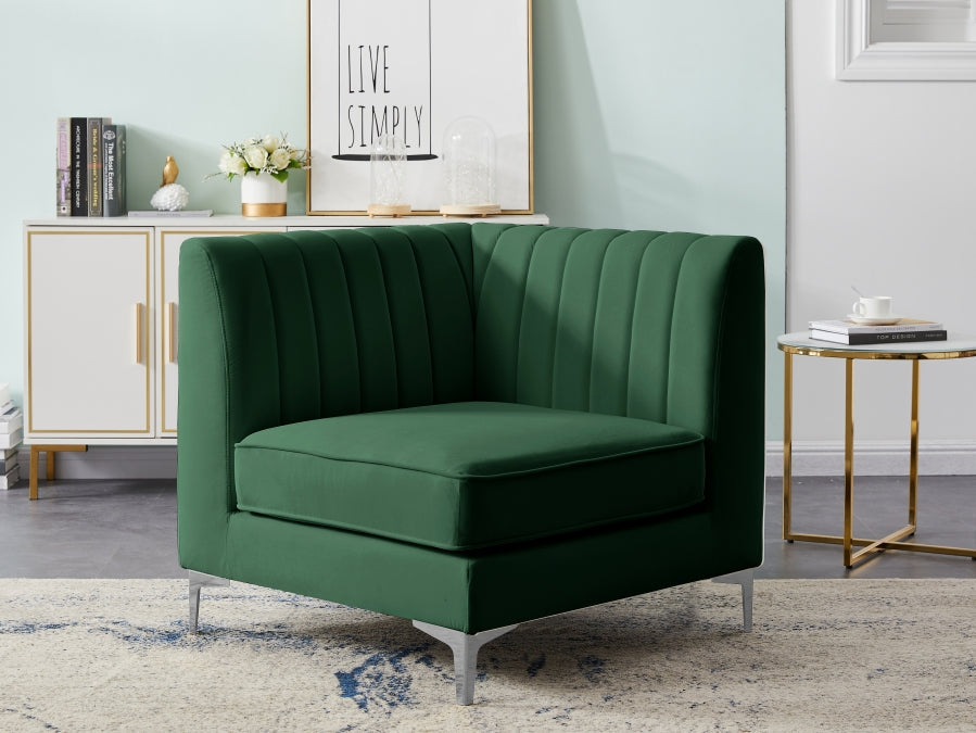 Alina Velvet Upholstered Modular Corner Chair
