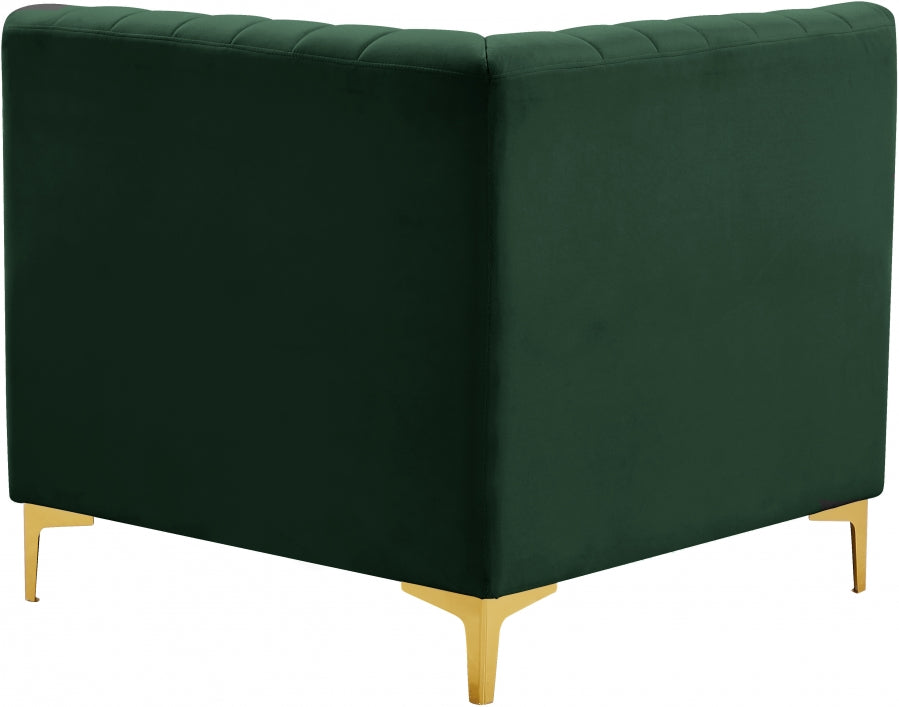 Alina Velvet Upholstered Modular Corner Chair