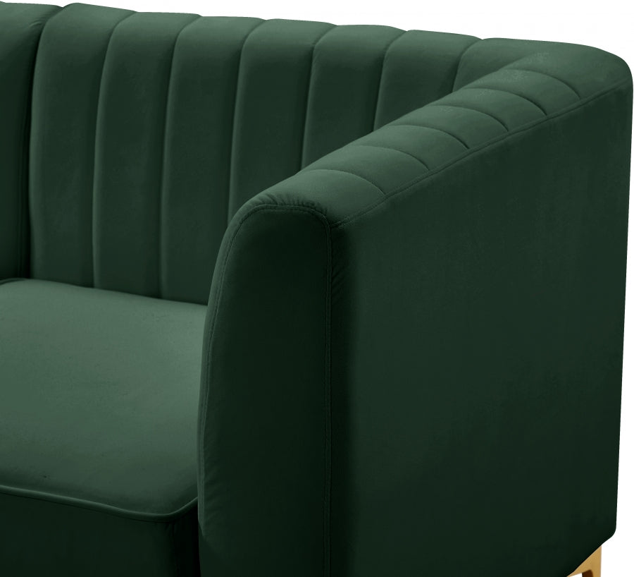Alina Velvet Upholstered Modular Corner Chair