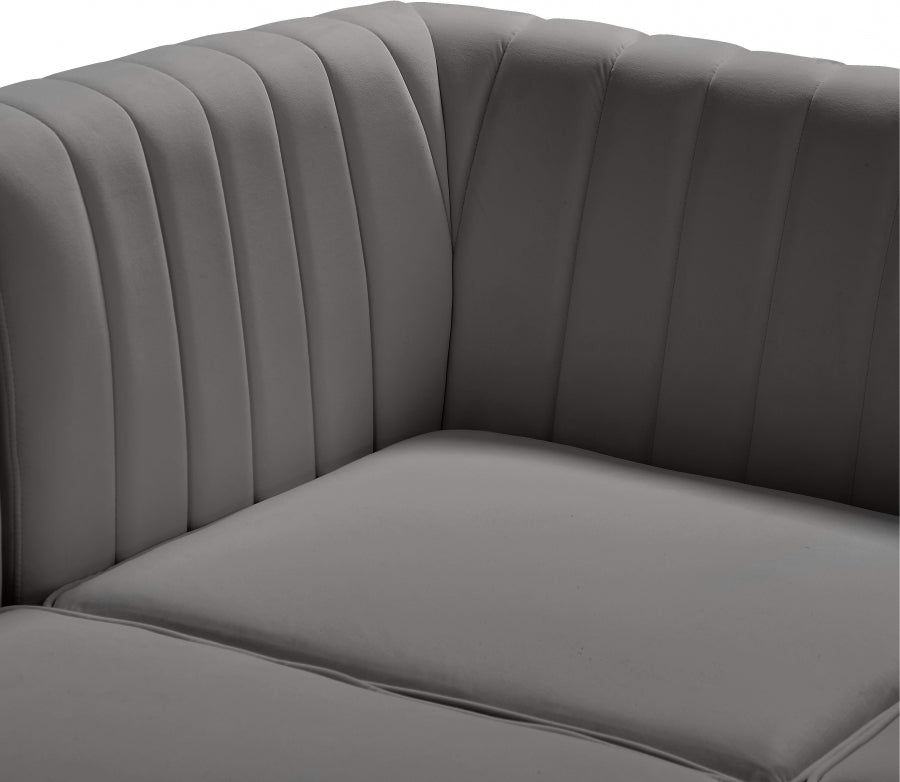 Alina Velvet Upholstered Modular Corner Chair