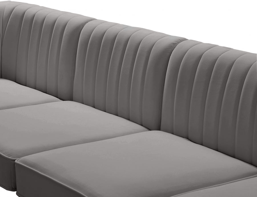 Alina Velvet Upholstered Modular Corner Chair