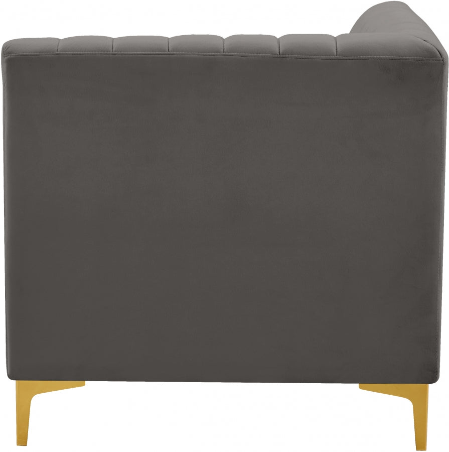 Alina Velvet Upholstered Modular Corner Chair