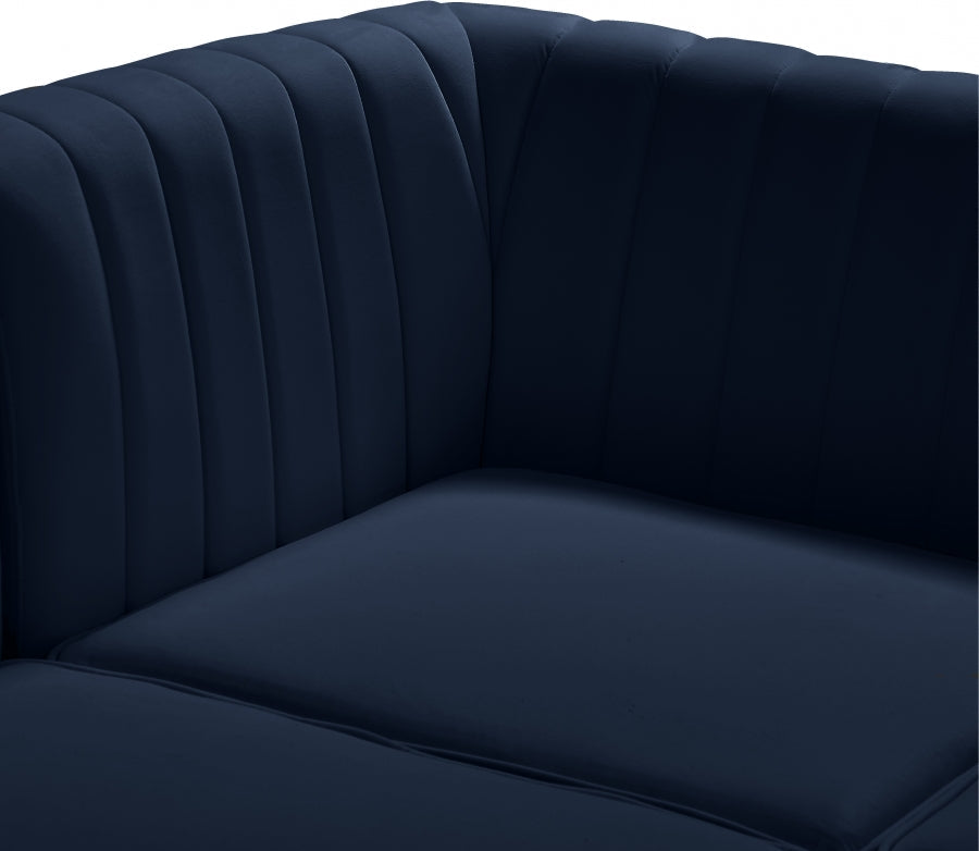 Alina Velvet Upholstered Modular Armless Chair