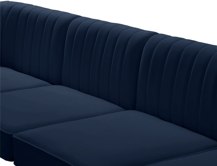 Alina Velvet Upholstered Modular Armless Chair