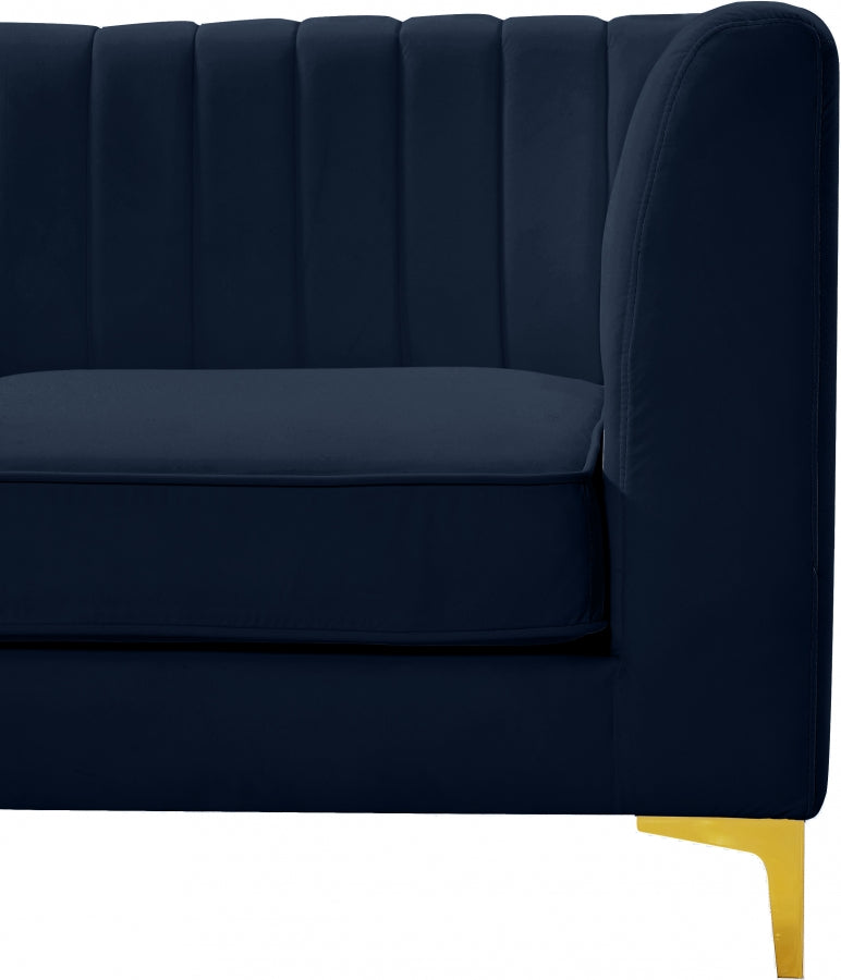 Alina Velvet Upholstered Modular Corner Chair