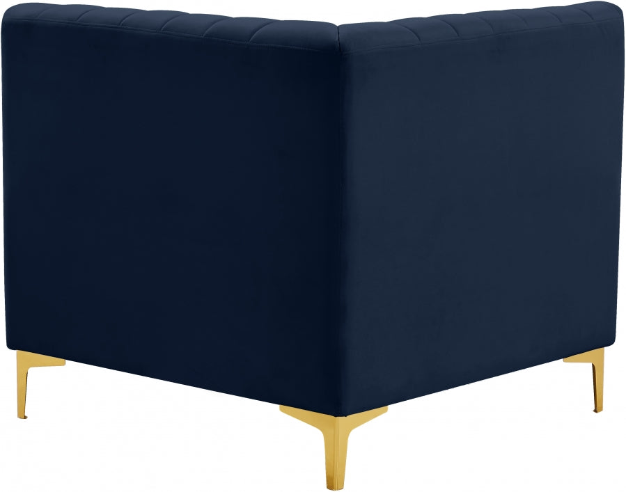 Alina Velvet Upholstered Modular Corner Chair