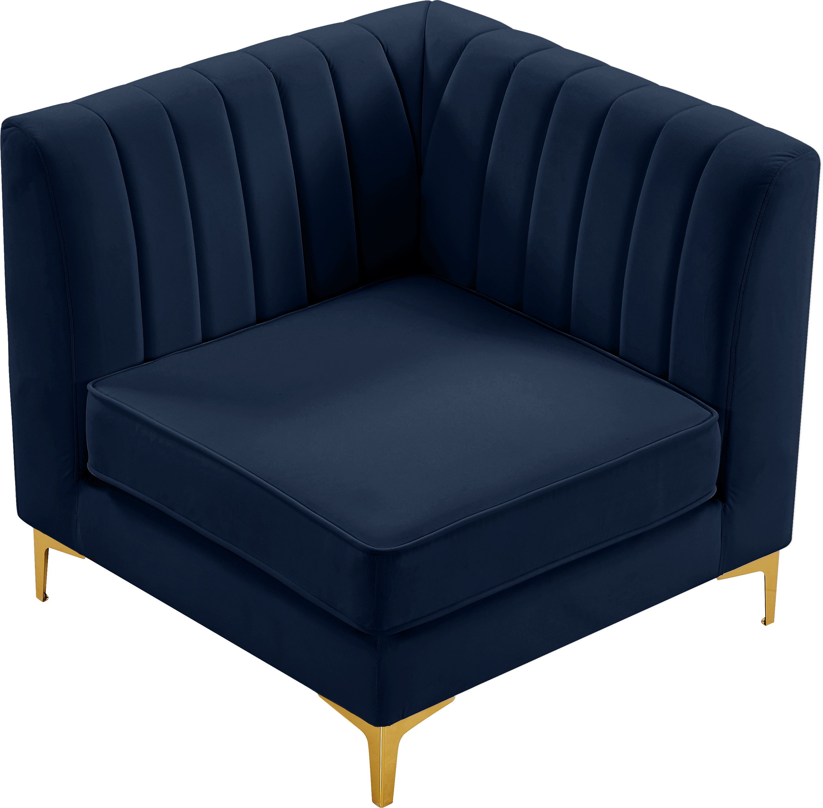 Alina Velvet Upholstered Modular Corner Chair