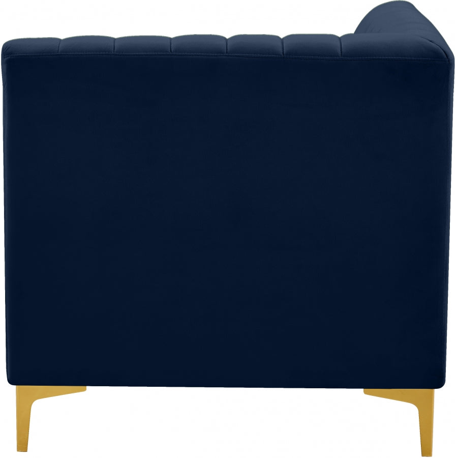 Alina Velvet Upholstered Modular Corner Chair