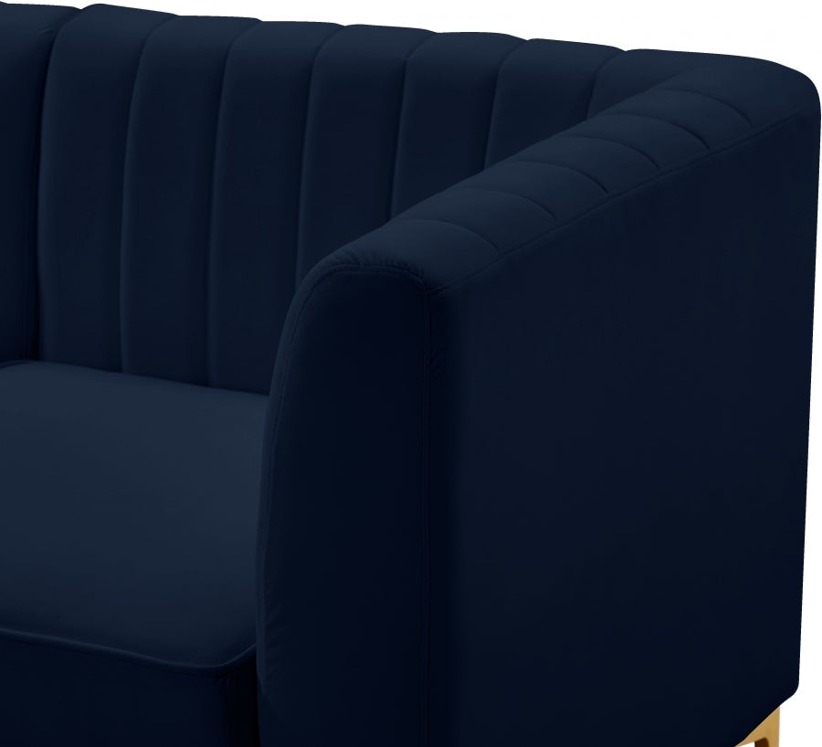 Alina Velvet Upholstered Modular Corner Chair